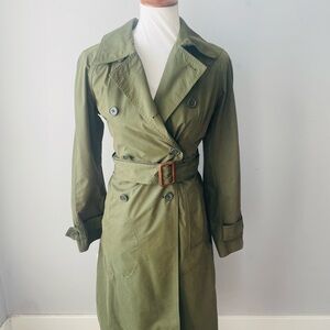 J. Crew Belter Olive Green Trench